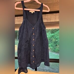 REWIND MED BLUE LACE TANK